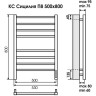 Электрический полотенцесушитель TERMINUS КС СИЦИЛИЯ П8 500x800 см, черный муар