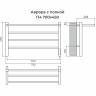 Полотенцесушитель электрический TERMINUS АВРОРА П4 700х450 с полочкой