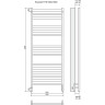 Полотенцесушитель электрический TERMINUS ЕНИСЕЙ П15 500х1300 (Sensor Quick Touch)