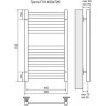Полотенцесушитель электрический TERMINUS ГРЕТА П10 450x720, ТЭН HT-1 300W, левый/правый