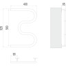 Полотенцесушитель электрический TERMINUS М-ОБРАЗНЫЙ 400x500