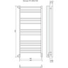 Полотенцесушитель электрический TERMINUS ВАТИКАН П15 500x1300 (Sensor Quick Touch)