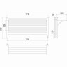 Полотенцесушитель TERMINUS ГОРИЗОНТ П8 1200х600 КС ЧЕРНЫЙ МУАР электро (sensor quick touch)