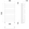 Полотенцесушитель TERMINUS КАПРИ П14 500x1000