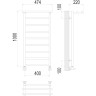 Полотенцесушитель TERMINUS КОНТУР с/п П9 400х1000